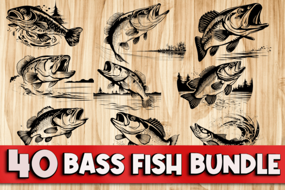 Download Bass Fishing Vector Bundle Svg Png Eps - Bundle svg png Collection