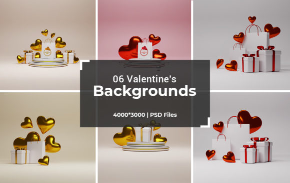 Download 06 Valentin's Backgrounds with Hearts - Hearts Collection