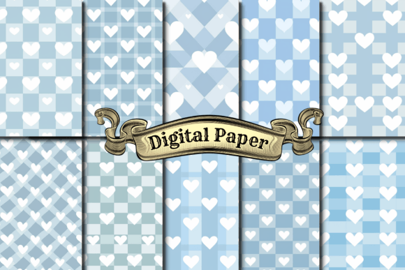 Download Vintage Valentine Hearts Digital Paper - Hearts Collection
