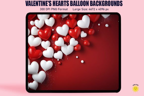 Download Valentine's Hearts Balloon Background - Hearts Collection