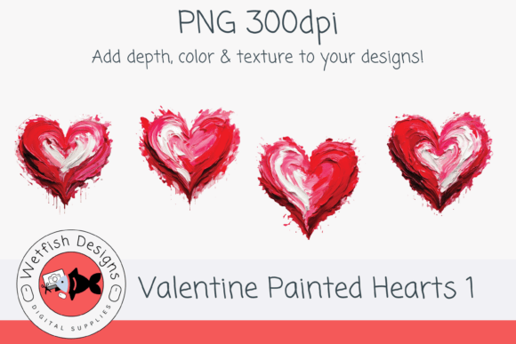 Download Painted Valentine Hearts 1 - Hearts Collection