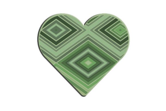 Download Velvet Green Valentine Hearts Cutouts - Hearts Collection