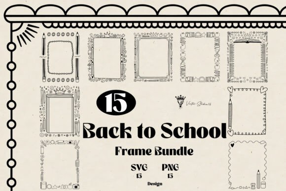 Download Back to School Frame Bundle SVG PNG - Premium Resources