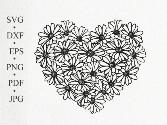 Download Flower Hearts Svg for Design - Hearts Collection